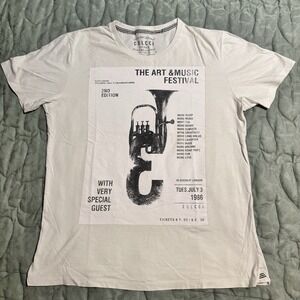 London Colcci Tee Shirt Art Music Festival Retro Unisex  Cotton Tee Vtg 86 Sz M